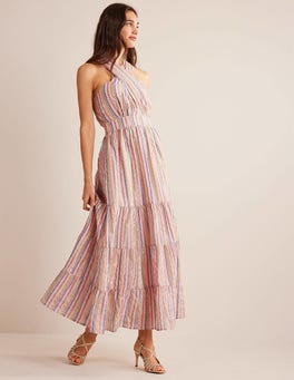 boden metallic detail maxi dress BODEN Metallic Pleated Maxi Dress