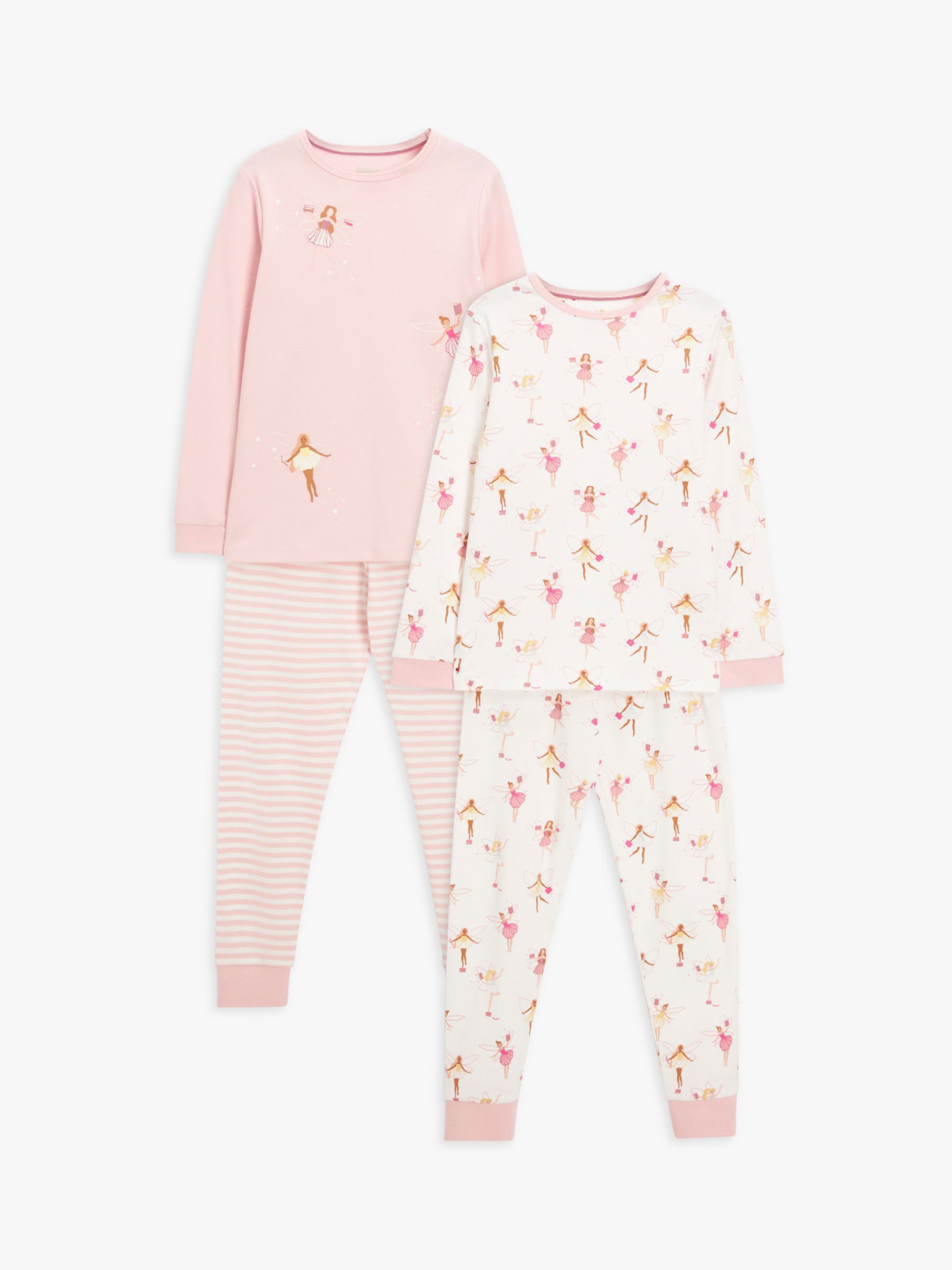 JOHN LEWIS Fairy Print Pyjamas, Pack of endource