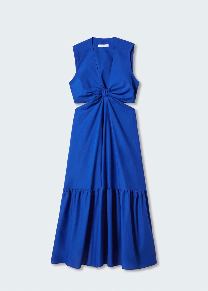 mango flared dress with openings Flared dress with openings - Women
