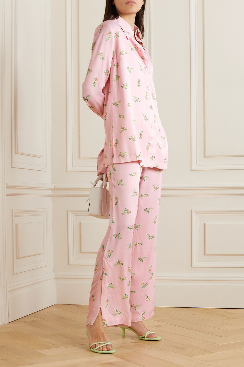 SKIN Tayla Tait stretch-silk satin pajama set