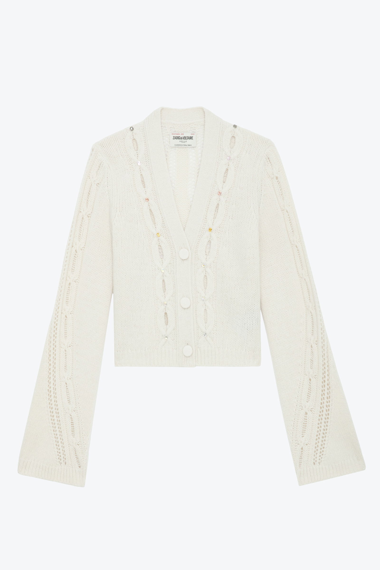 ZADIG & VOLTAIRE ANYA COW BLASON CARDIGAN