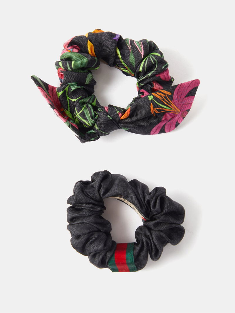 Gucci scrunchie GWP set of 2 Gucci Beauty Gift Set of 3 Scrunchies with pouch NEW, GWP | eBay main image 3