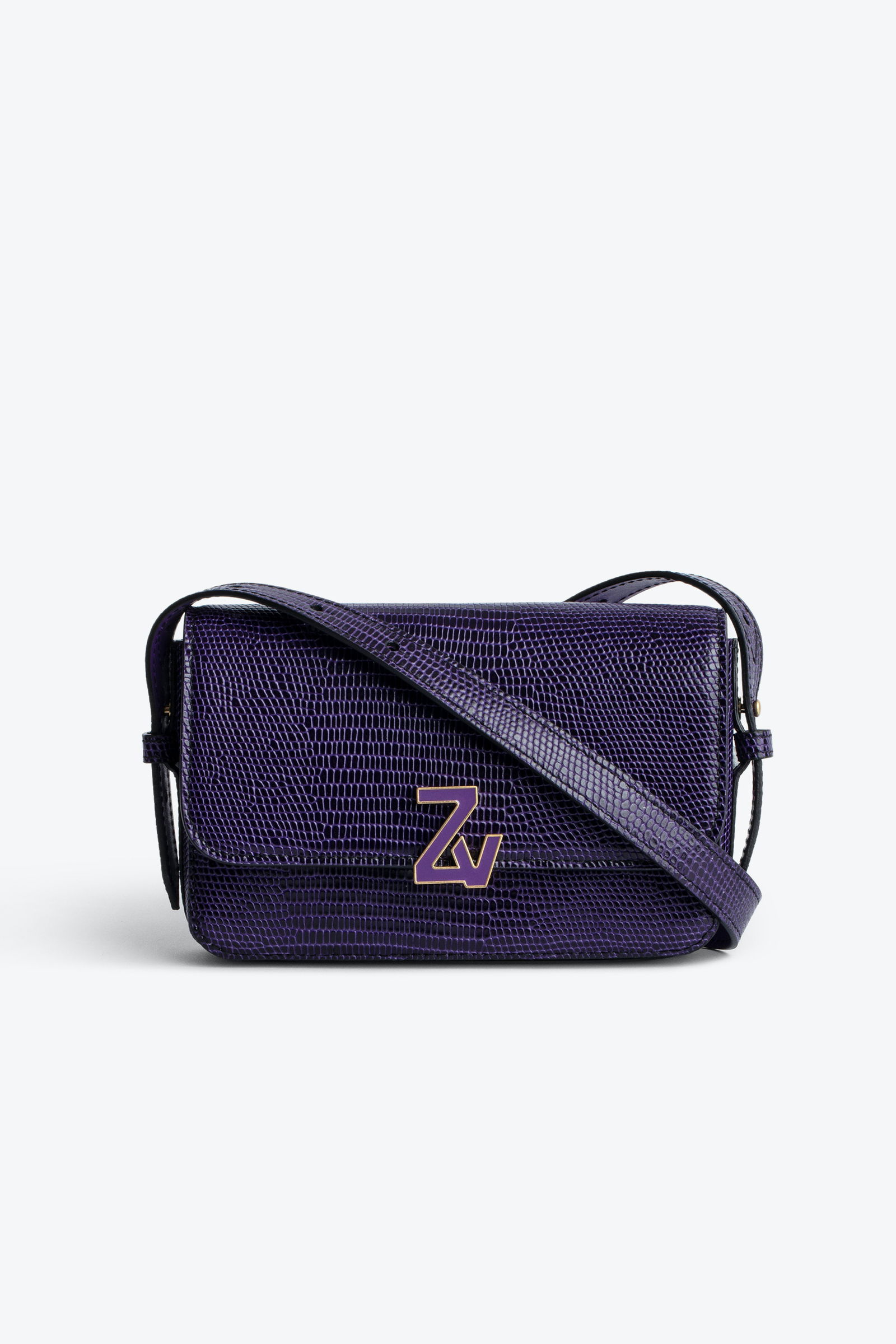 Sac Zadig & Voltaire Initial Le Mini – En Cuir Violet, Bandoulière, Petit Format, Neuf Avec étiquettes