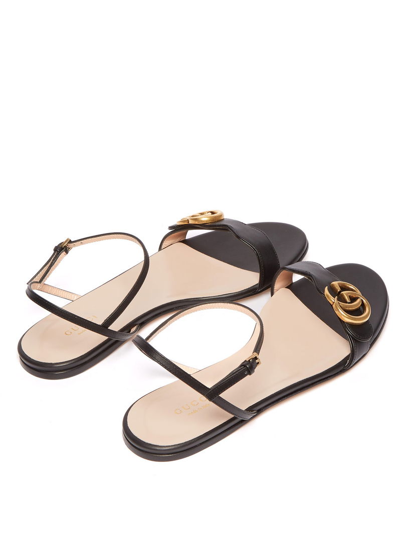 GUCCI GG Marmont Leather Sandals endource