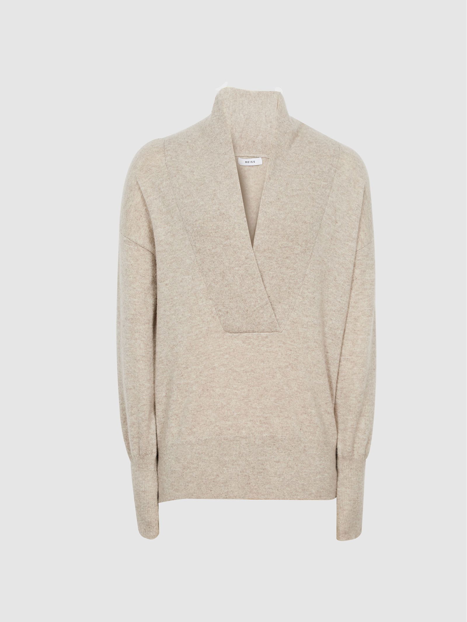 reiss amelia cashmere shawl collar sweater