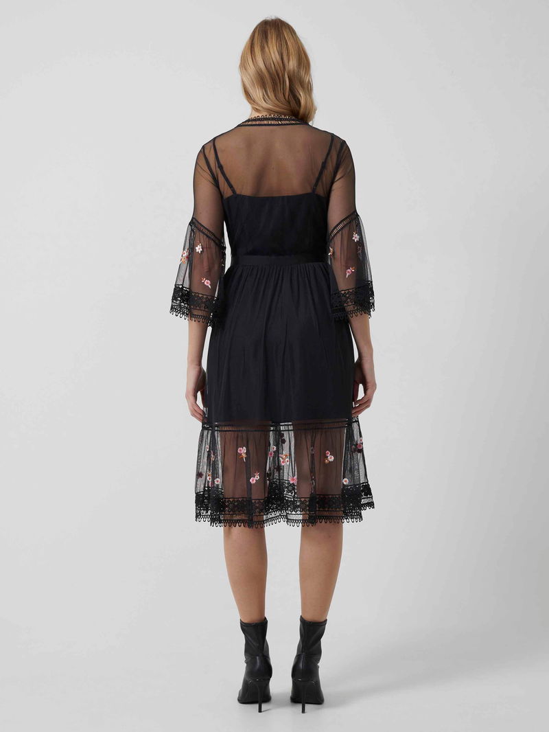french connection embroidered lace dress French Connection