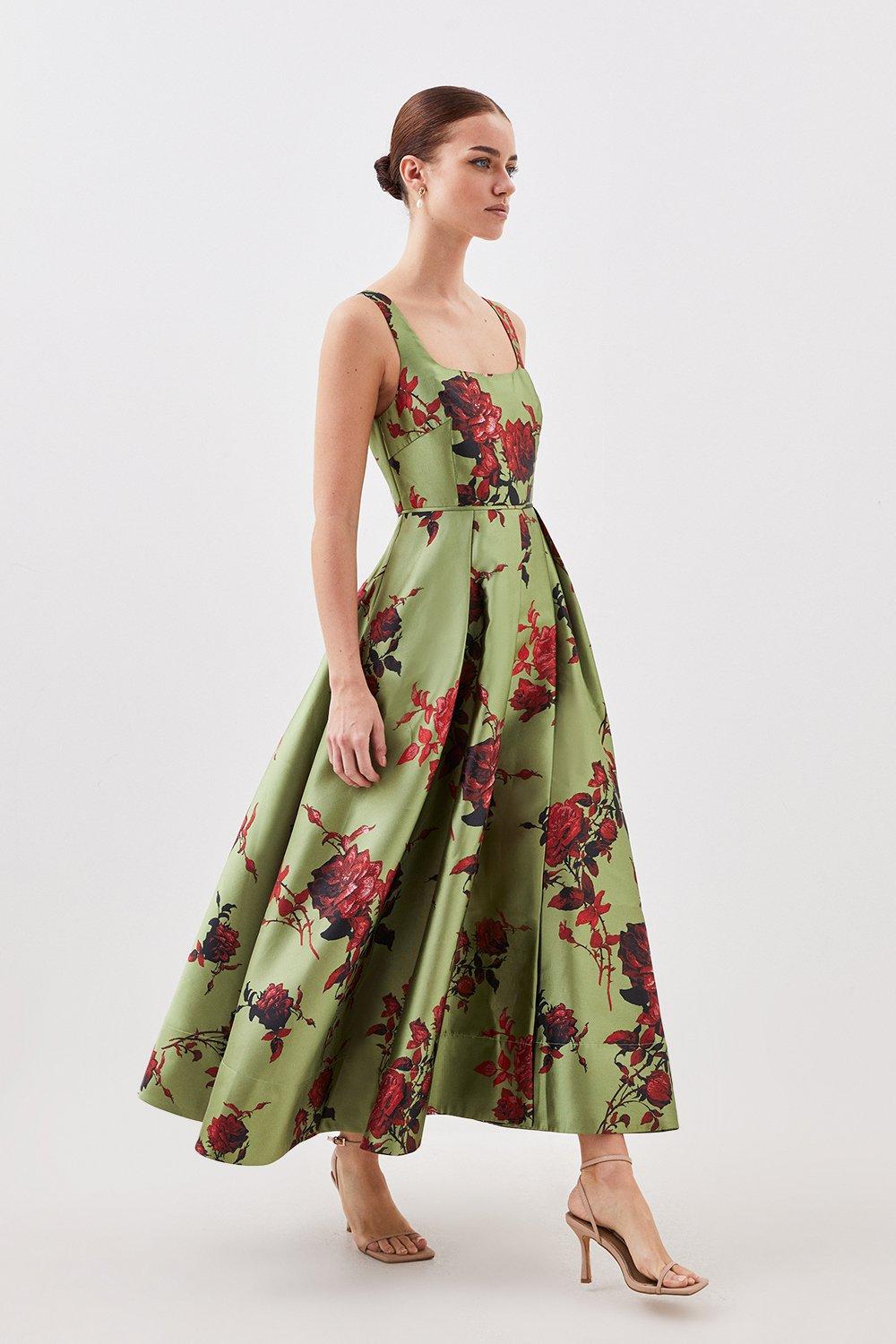 lydia millen floral jacquard corseted woven maxi dress Lydia Millen Karen Millen Floral Maxi Dress Karen Millen Lydia Millen Floral Jacquard Corseted Woven Maxi