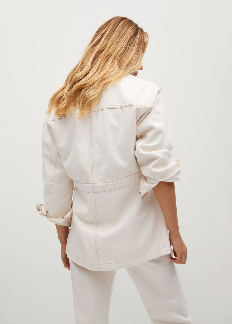 MANGO Denim Jacket With Belt endource