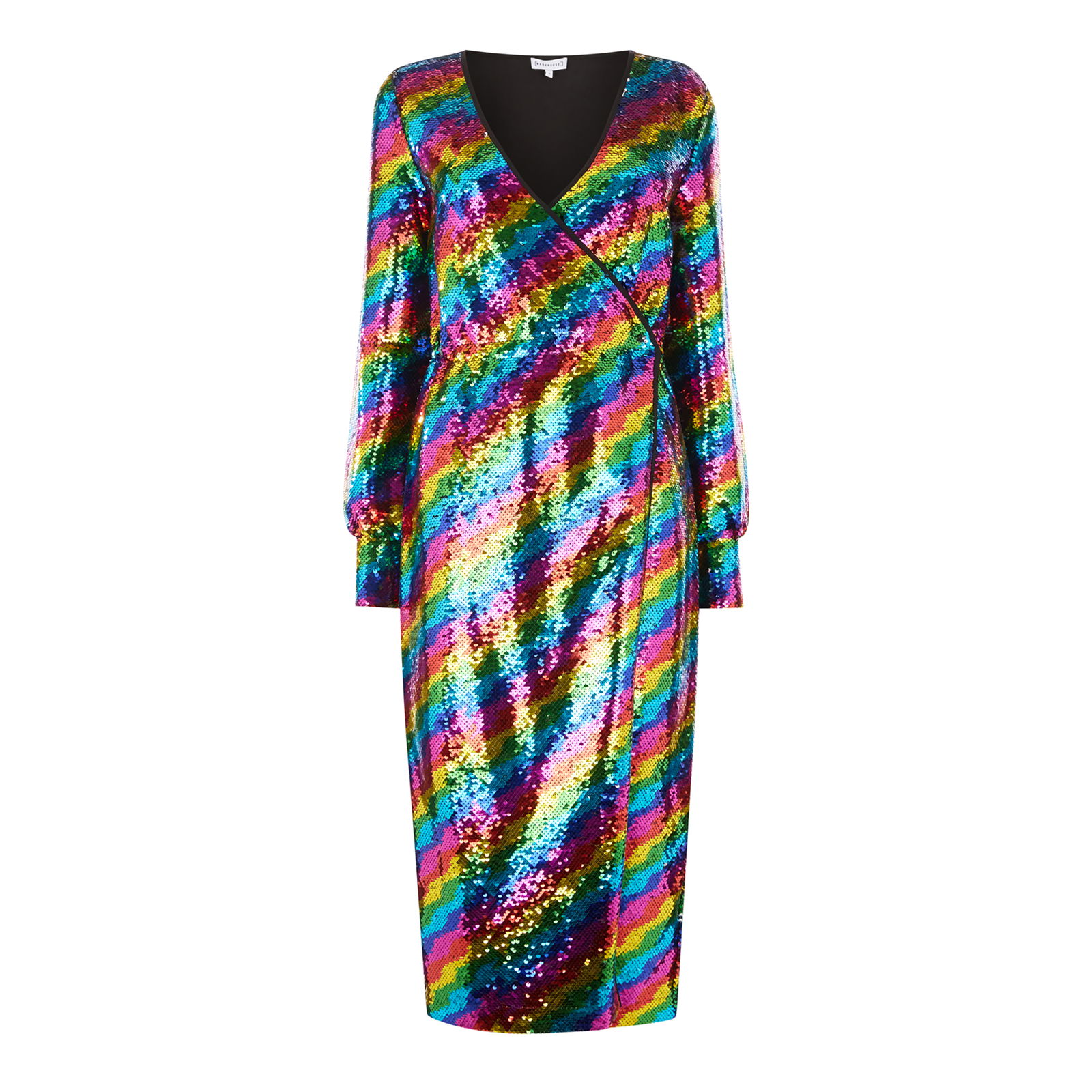 Warehouse Multicolor Sequin Gown Rainbow Sequin Dress Warehouse