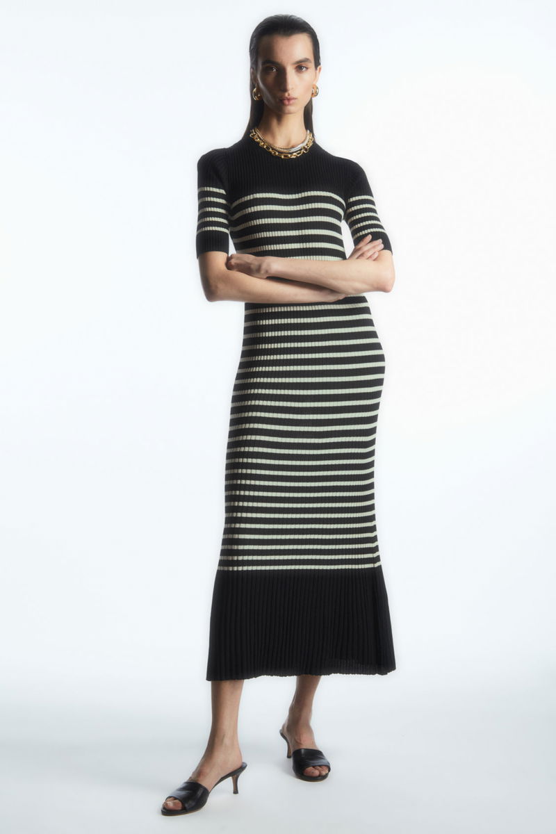 knitted cotton midi dress cos Women's Knitted Dresses