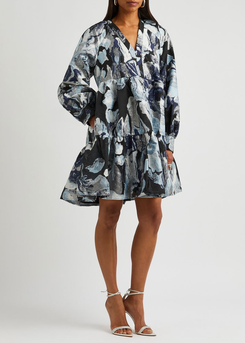 stine goya jasmine floral organza dress Stine Goya - Joy Jasmine Distortion Organza Babydoll Dress