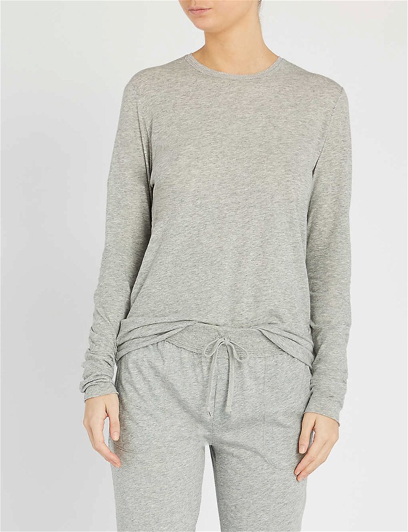 Long-Sleeved Cotton-Jersey Pyjama Top