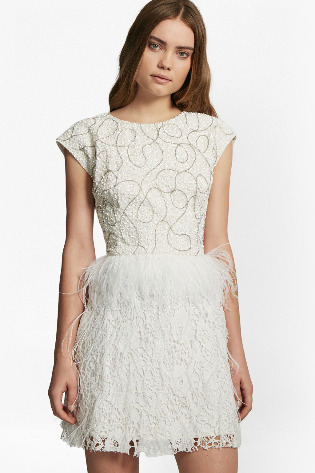 french connection white beaded dress French Connection Women's Trini Eyelet Maxi Dress - White - Size 12