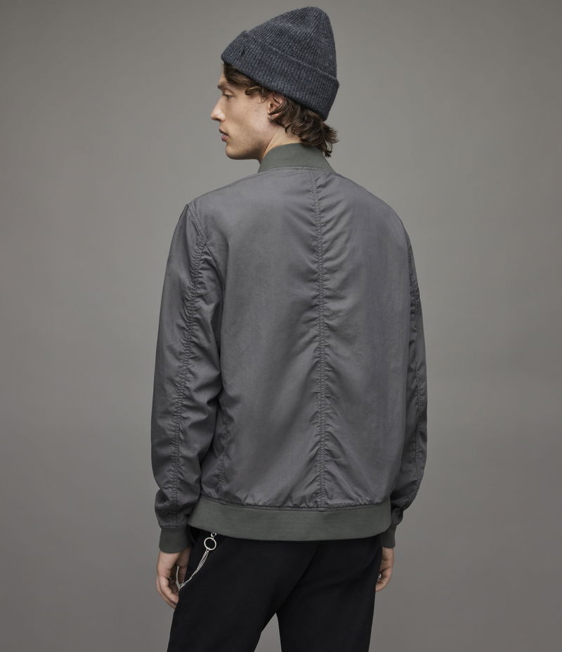 AllSaints - Bassett - Bomberjacke in Pfeilergrau