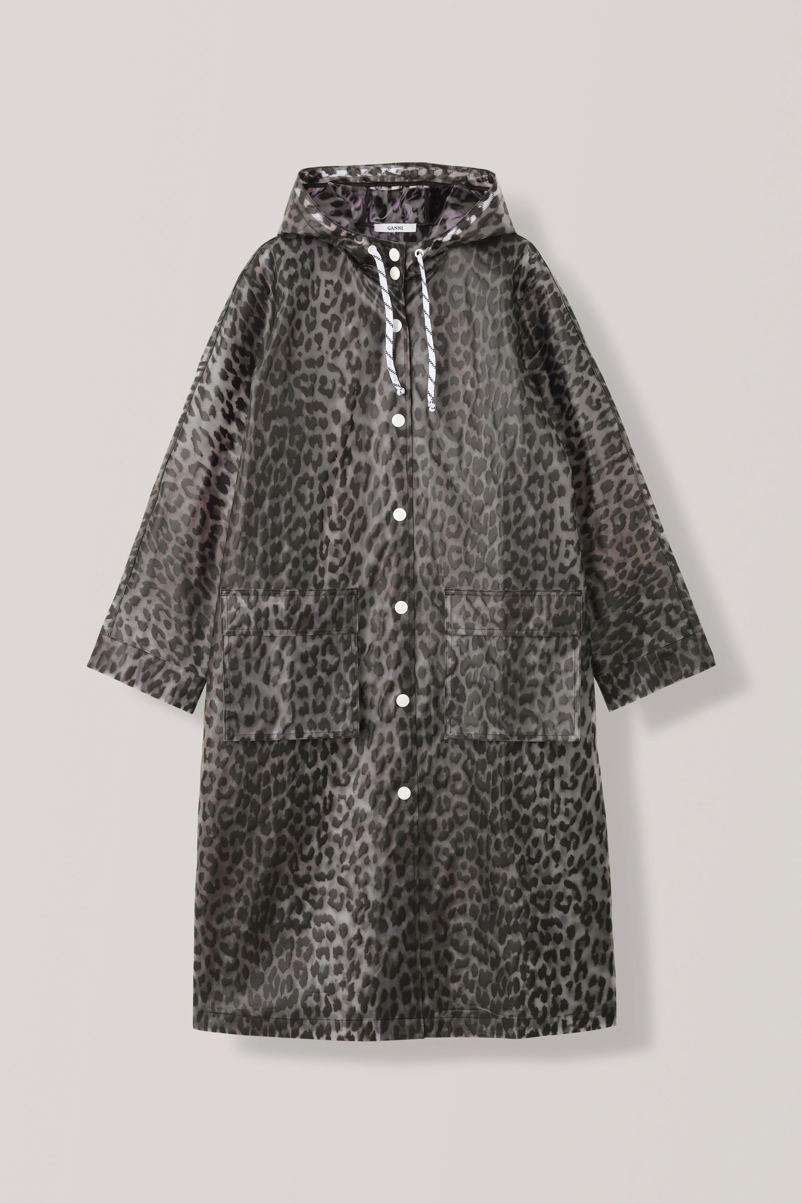 Hooded Raincoat Ganni Leopard Rain Coat Ganni Leopard Raincoat Store