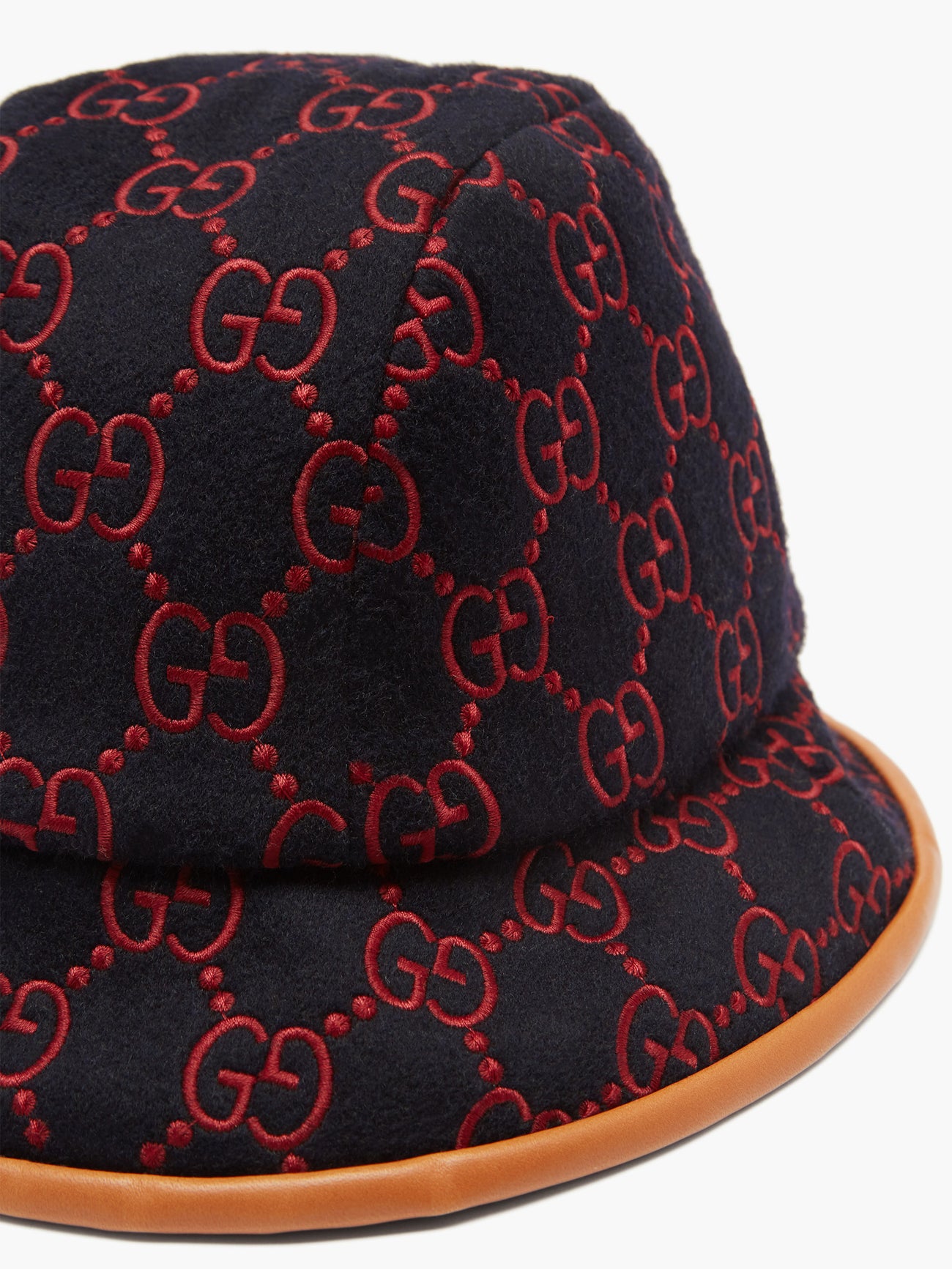 GUCCI GG-Embroidered Wool-Blend Felt Bucket Hat | endource display picture 2