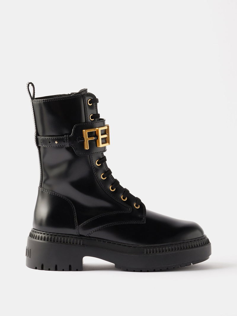 gold fendi boots