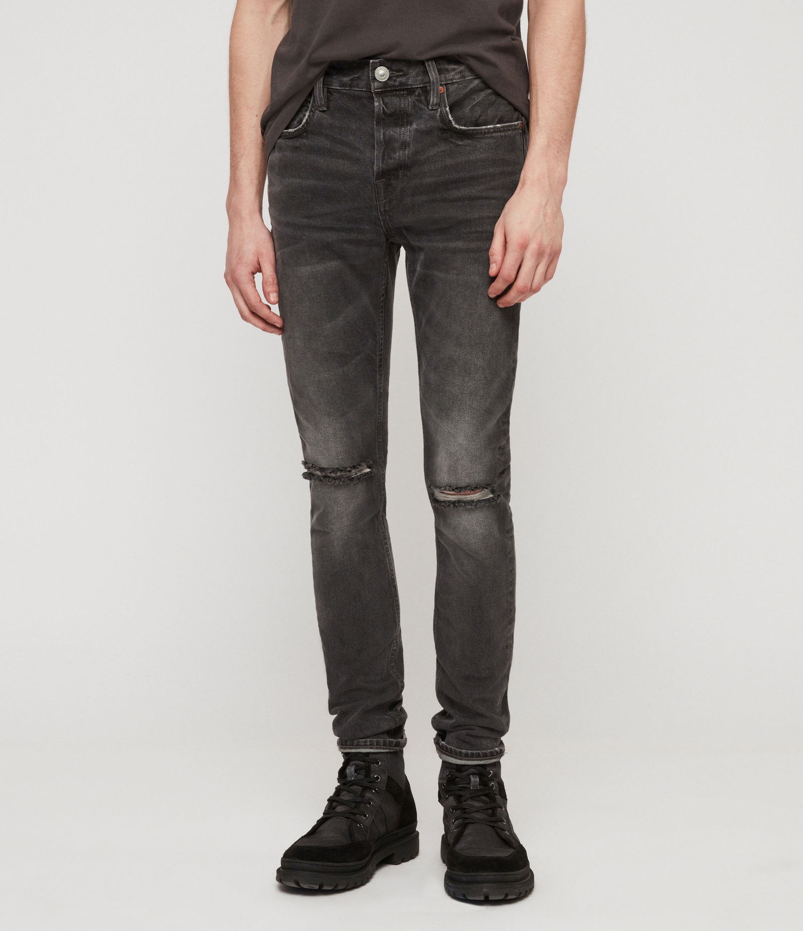 all saints black cigarette jeans Skinny Fit Stretch Denim Jet When they are ready for a freshening up ALLSAINTS Denim