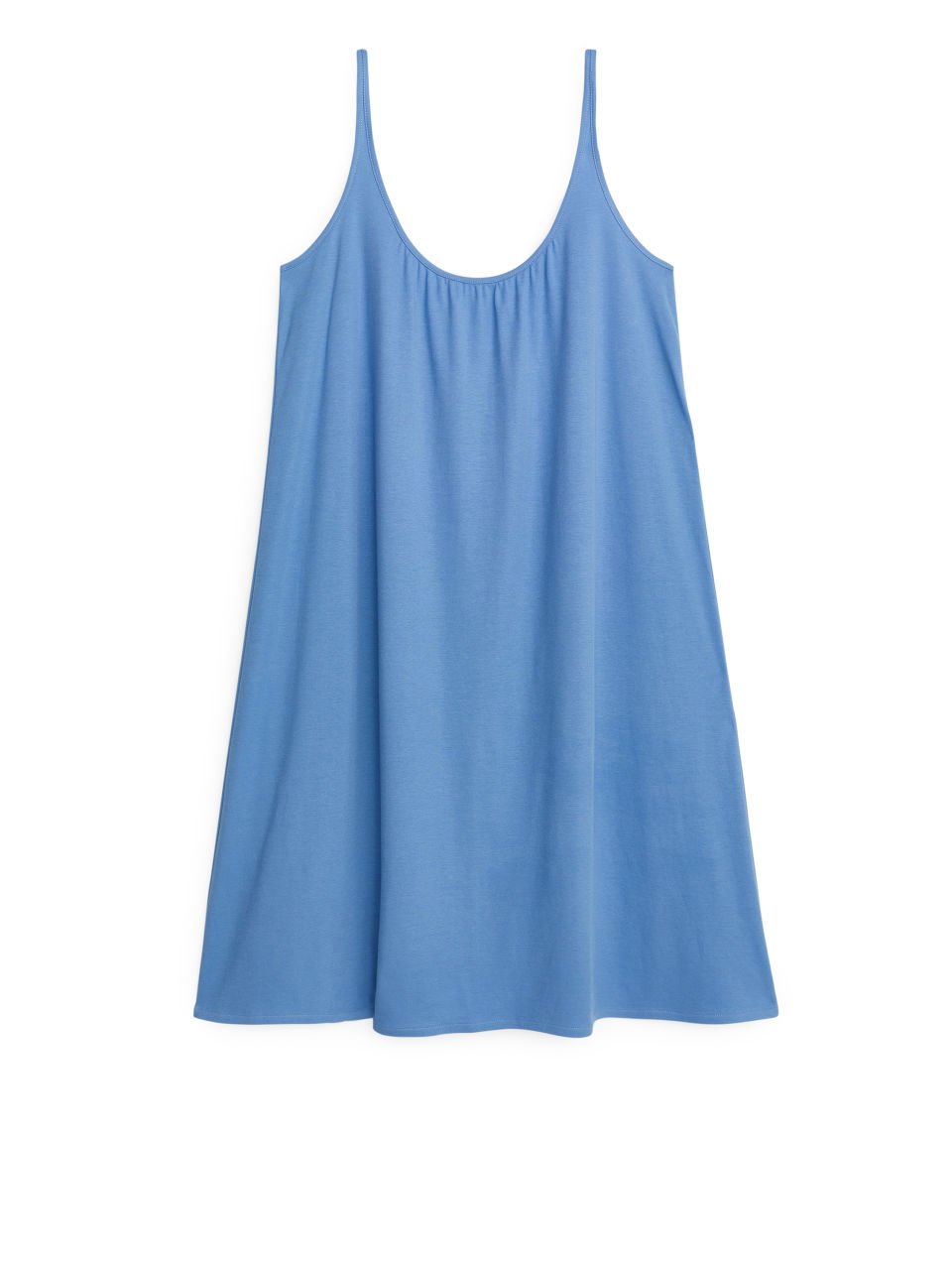 ARKET Gathered Jersey Dress in Blue | Endource