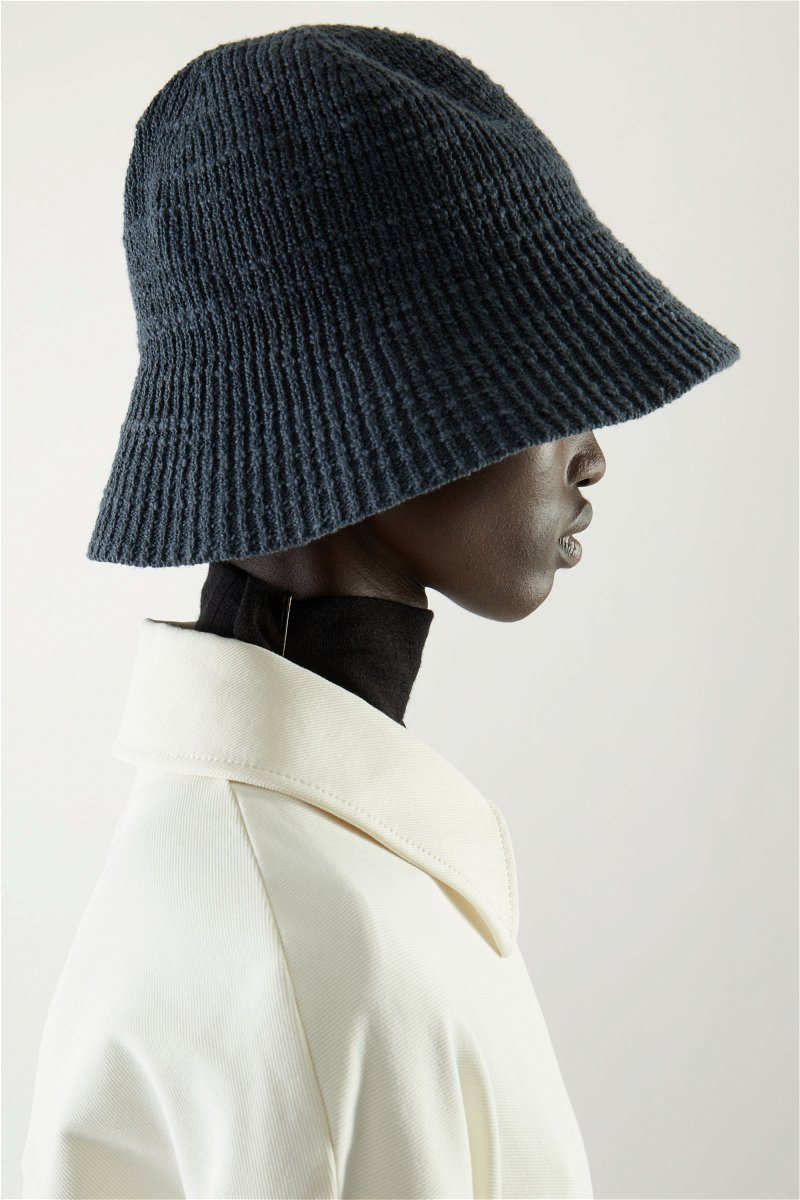 COS Wide Brim Knitted Bucket Hat | Endource