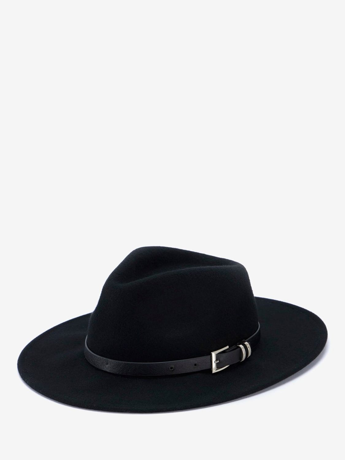 MINT VELVET Buckle Strap Wool Fedora Hat | endource display picture 2