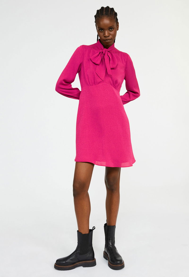 claudie pierlot pink dress CLAUDIE PIERLOT Pink Size US 6 Knee Length Dress