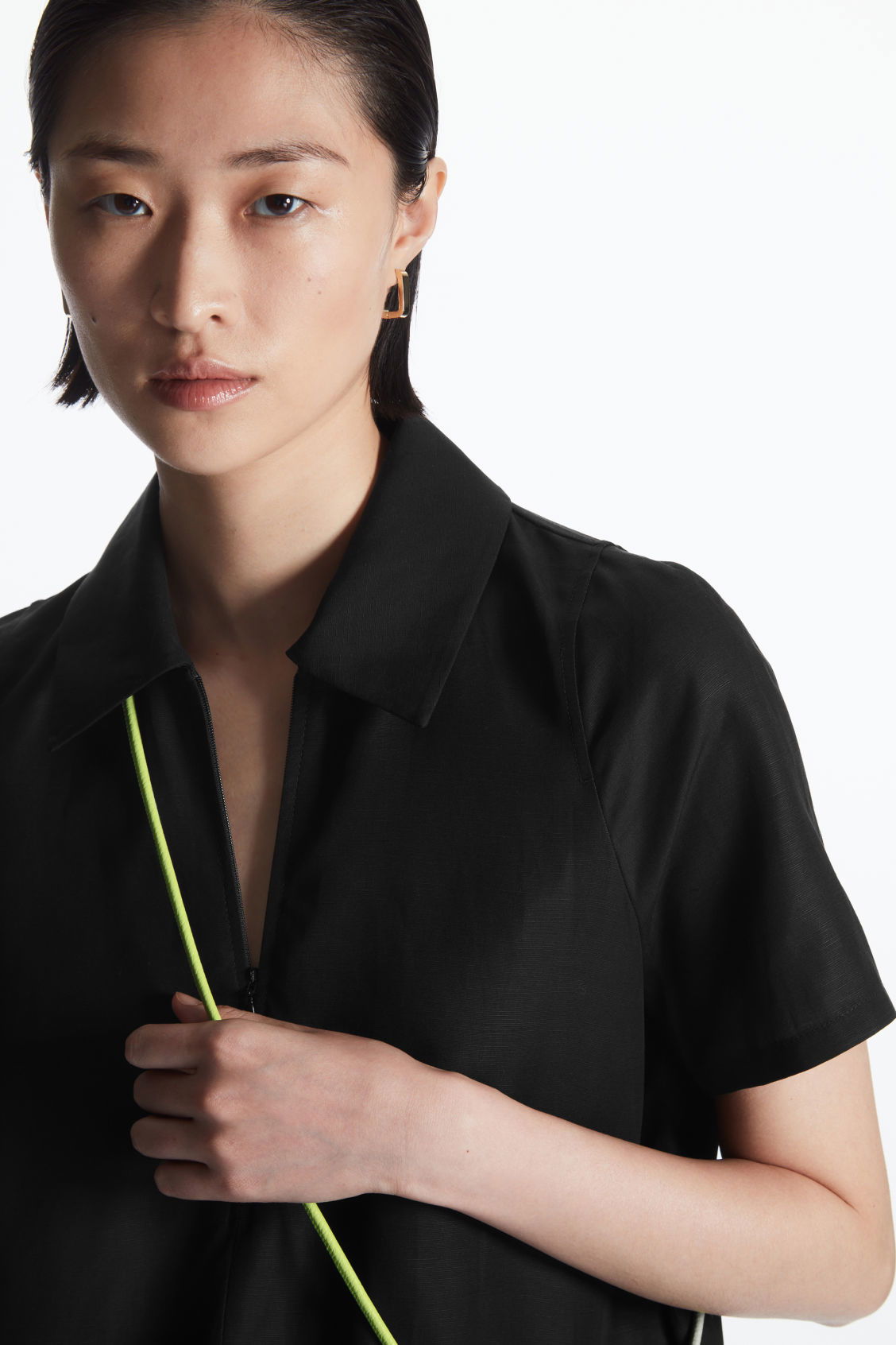 cos utility shirt dress COTTON UTILITY SHIRT DRESS - NAVY
