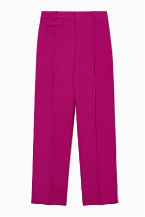 THE ROW Criselle pleated cotton and linen-blend twill wide-leg pants