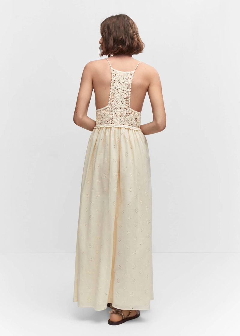 MANGO Crochet Panel Dress | endource