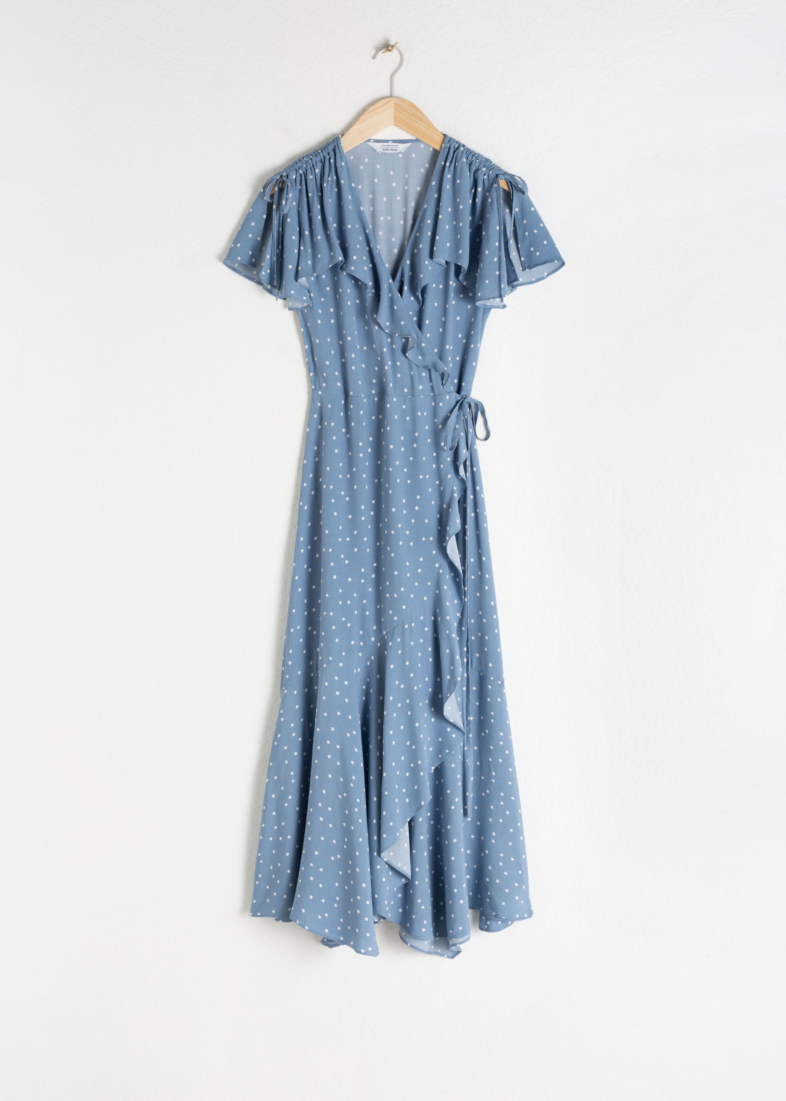 spaghetti midi dress Spaghetti Strap Side Cut-Out Back Tie Printed Midi Dress