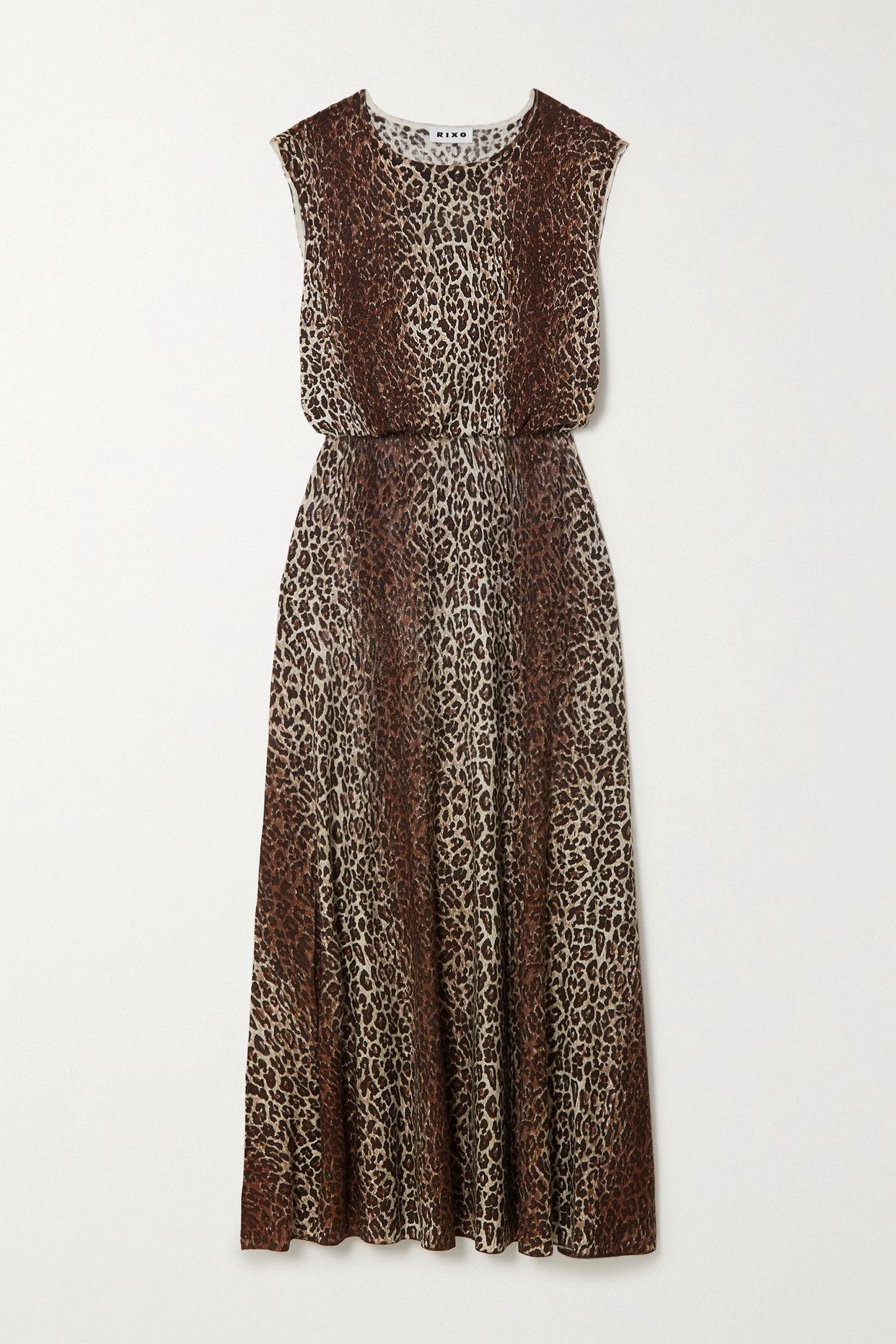 Gillie Leopard-Print Silk-Blend Midi Dress