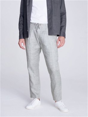 MOSS Donegal Wool Blend Worker Joggers in Grey