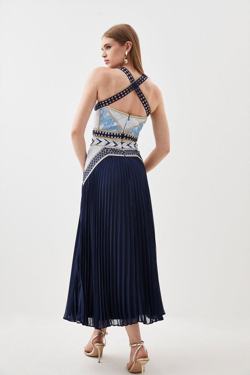 green emerald velvet dress The Blue Sweetheart Neck Embroidery Slip Midi Dress & Reviews - Blue -  Dresses