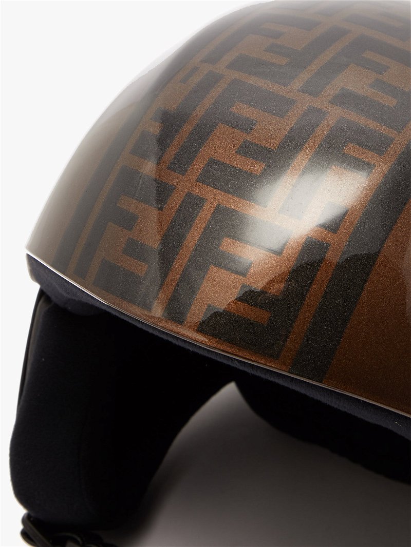 FENDI Fendirama FF-Print Helmet in Brown