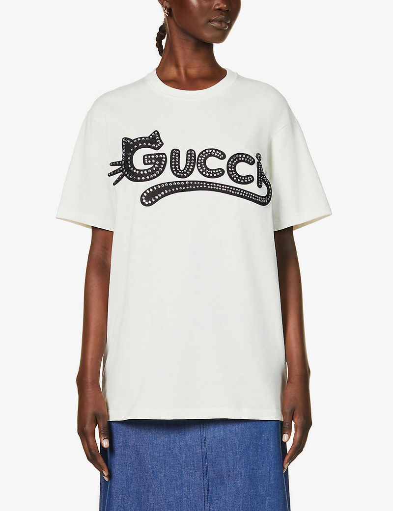 gucci snake t shirt white