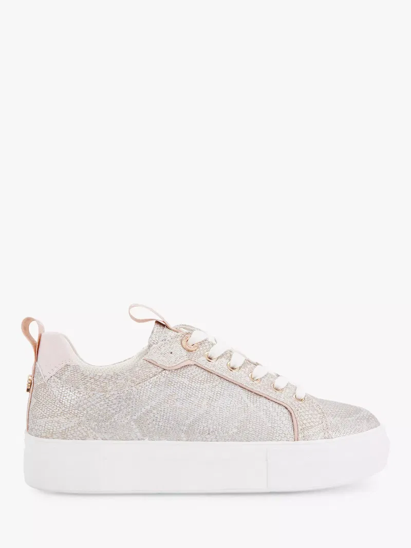 kurt geiger metallic trainers