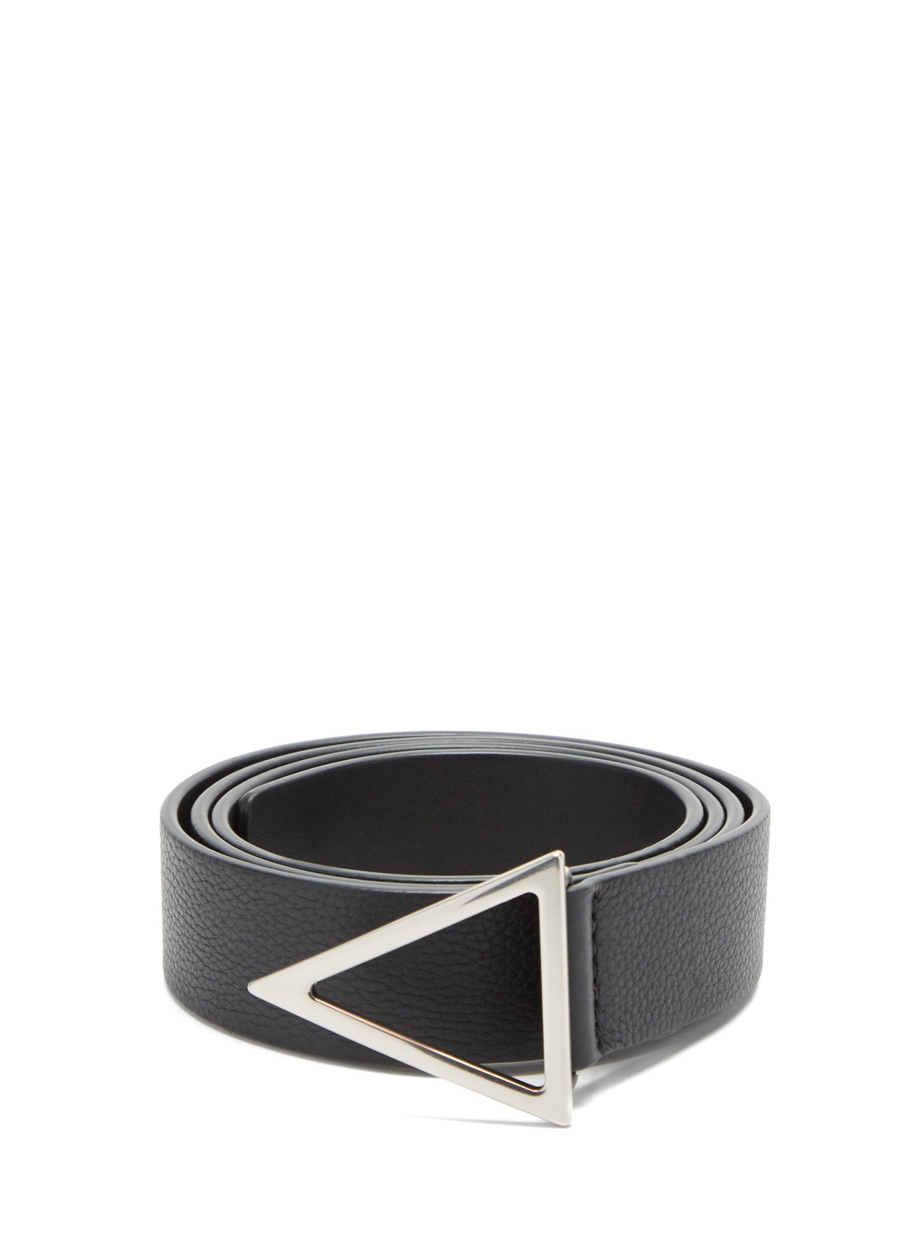 Bottega Veneta Triangle-Buckle Leather Belt Gray 85/34” Bottega Veneta Men main image 2