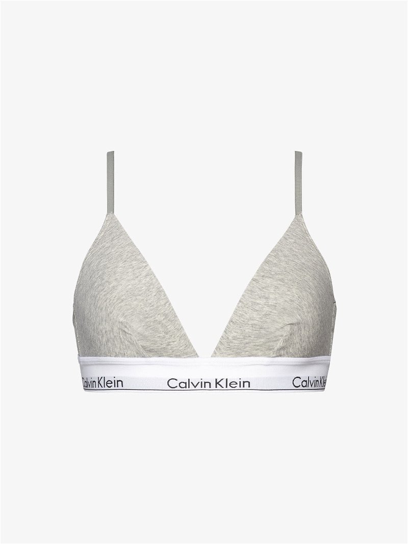 Calvin Klein Modern Cotton unlined triangle bralette in black