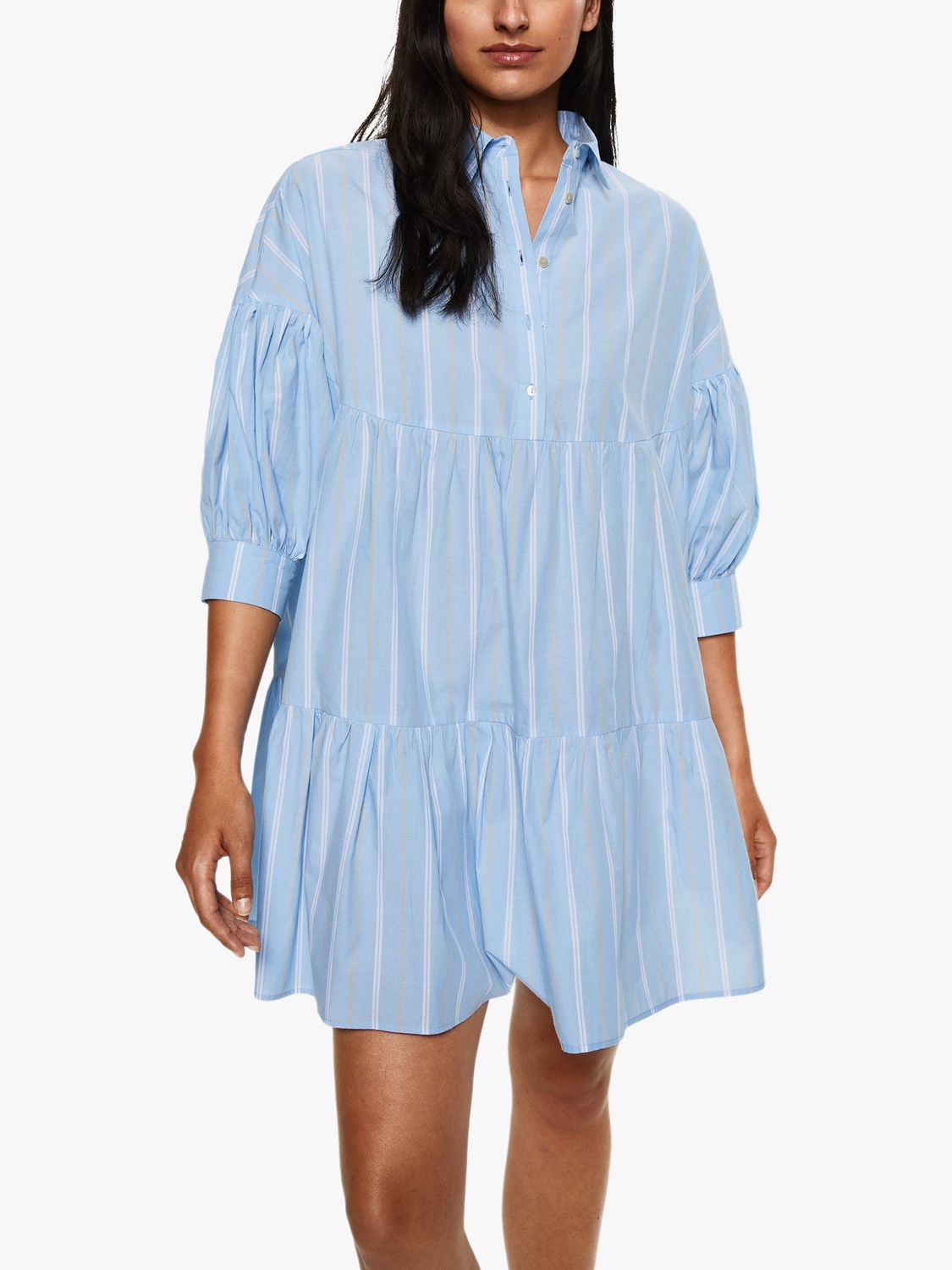 Striped Mini Shirt Dress