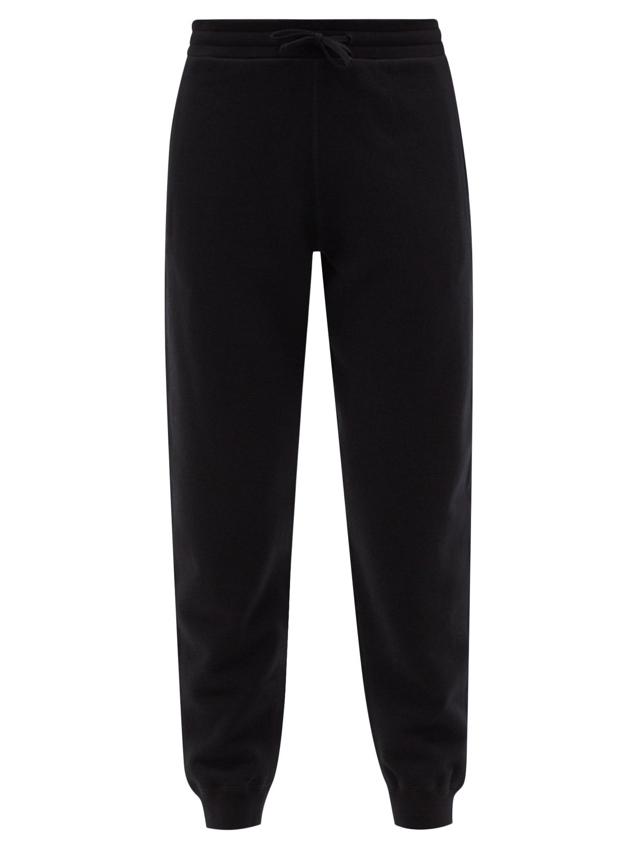 THE ROW Desya Organic Cotton-Jersey Track Pants in Black | Endource