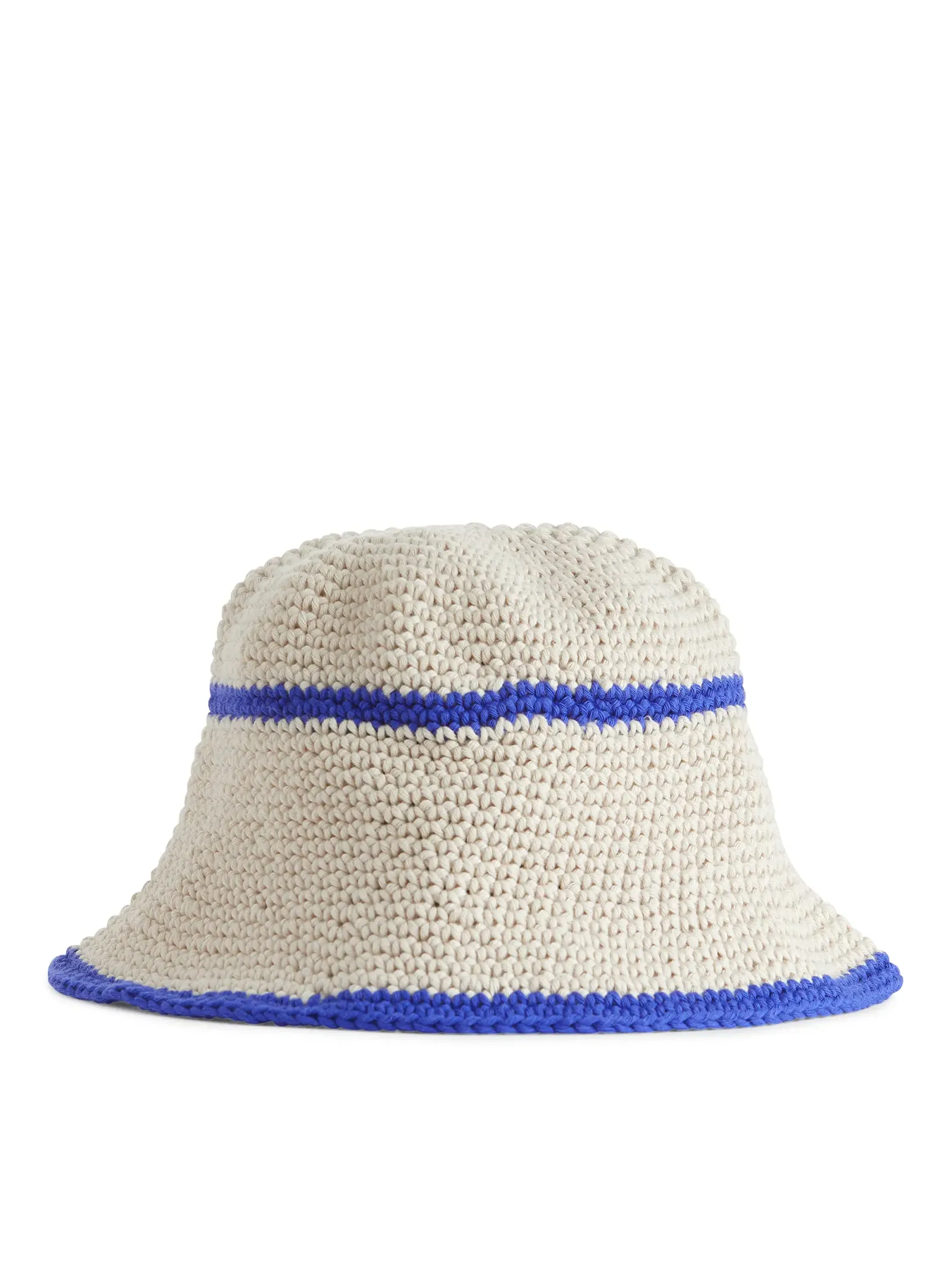 ARKET Crochet Sunhat in Beige/Blue endource