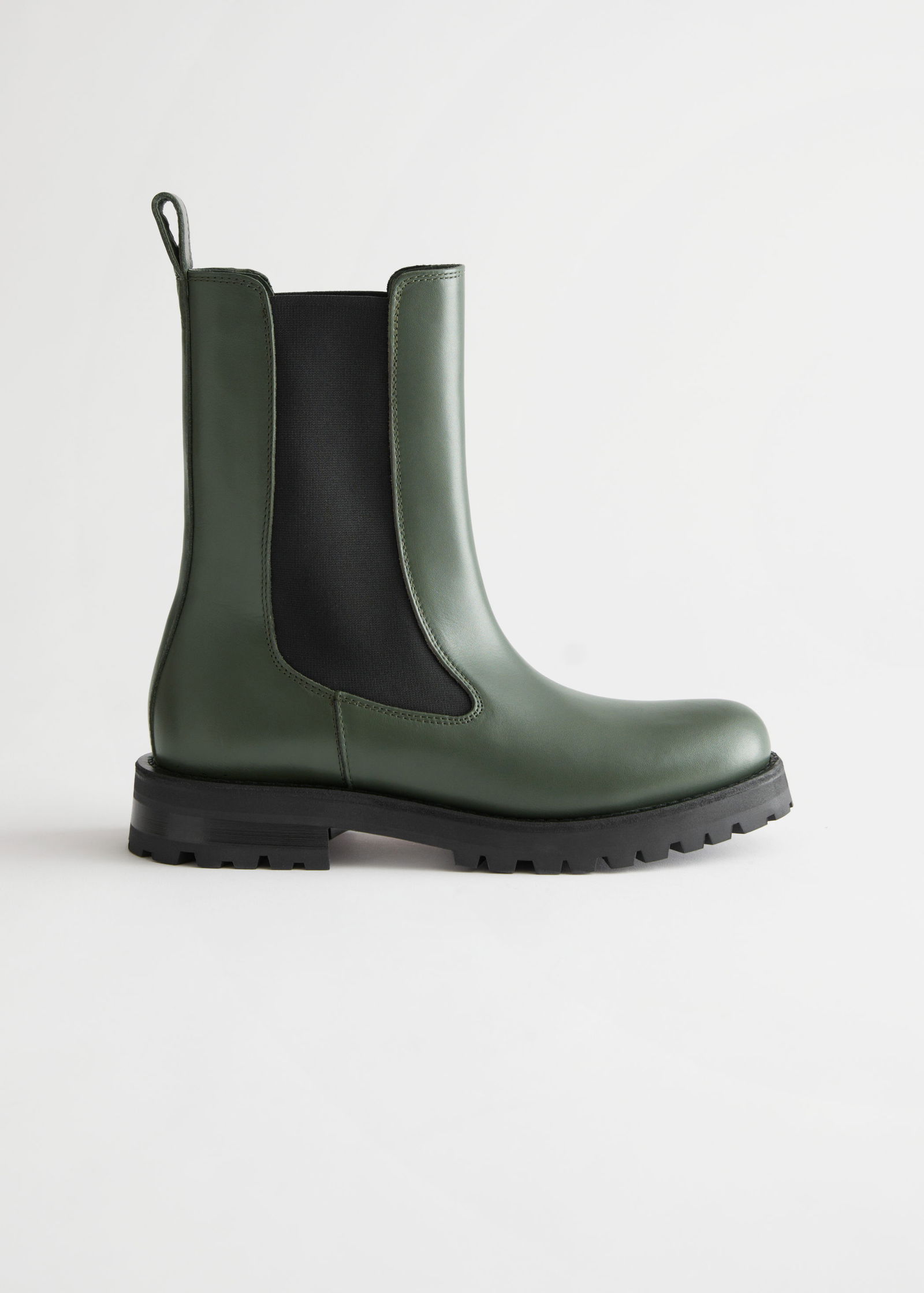 OTHER STORIES Chunky Sole Leather Chelsea Boots endource