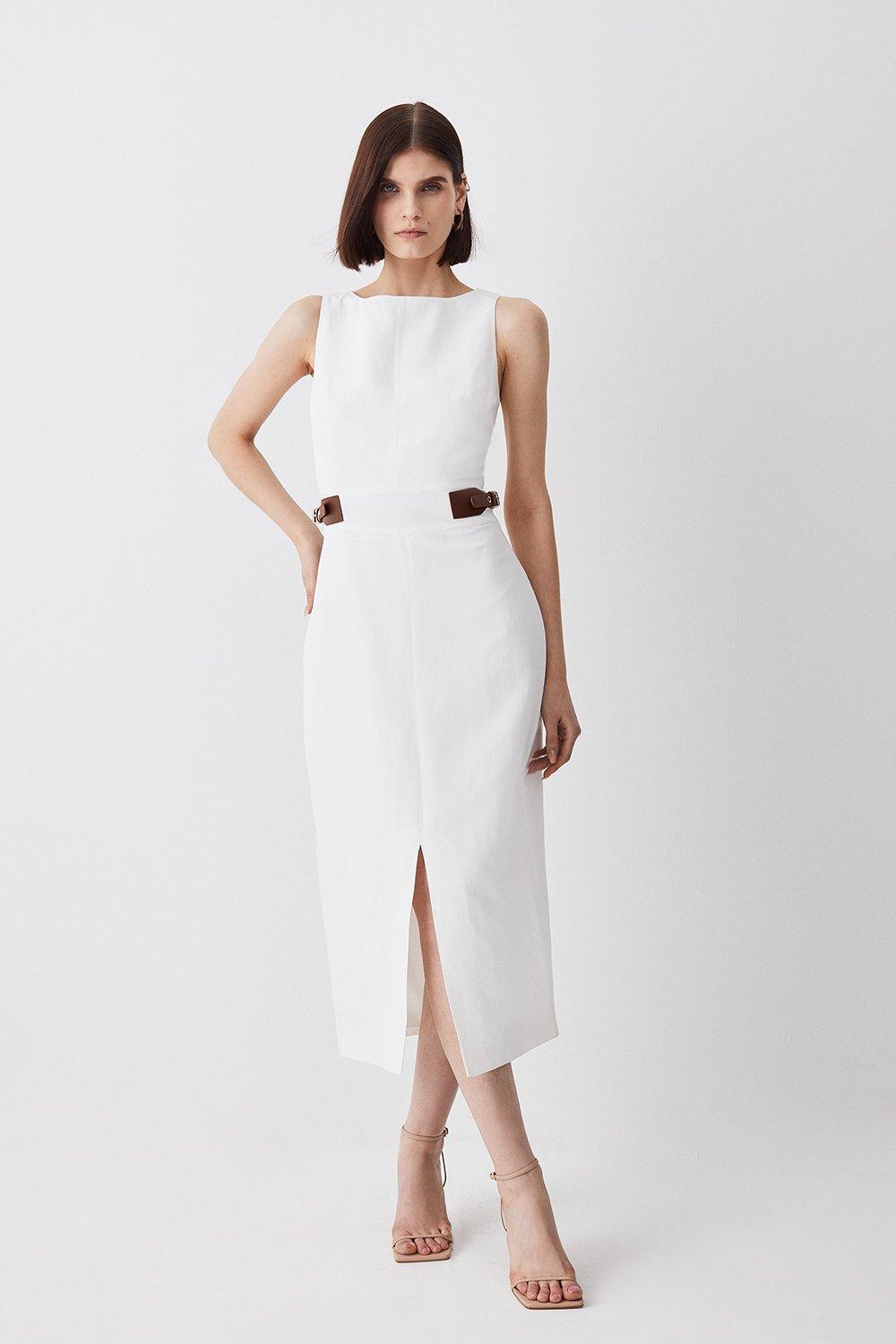 KAREN MILLEN Split Front Midi Dress | endource