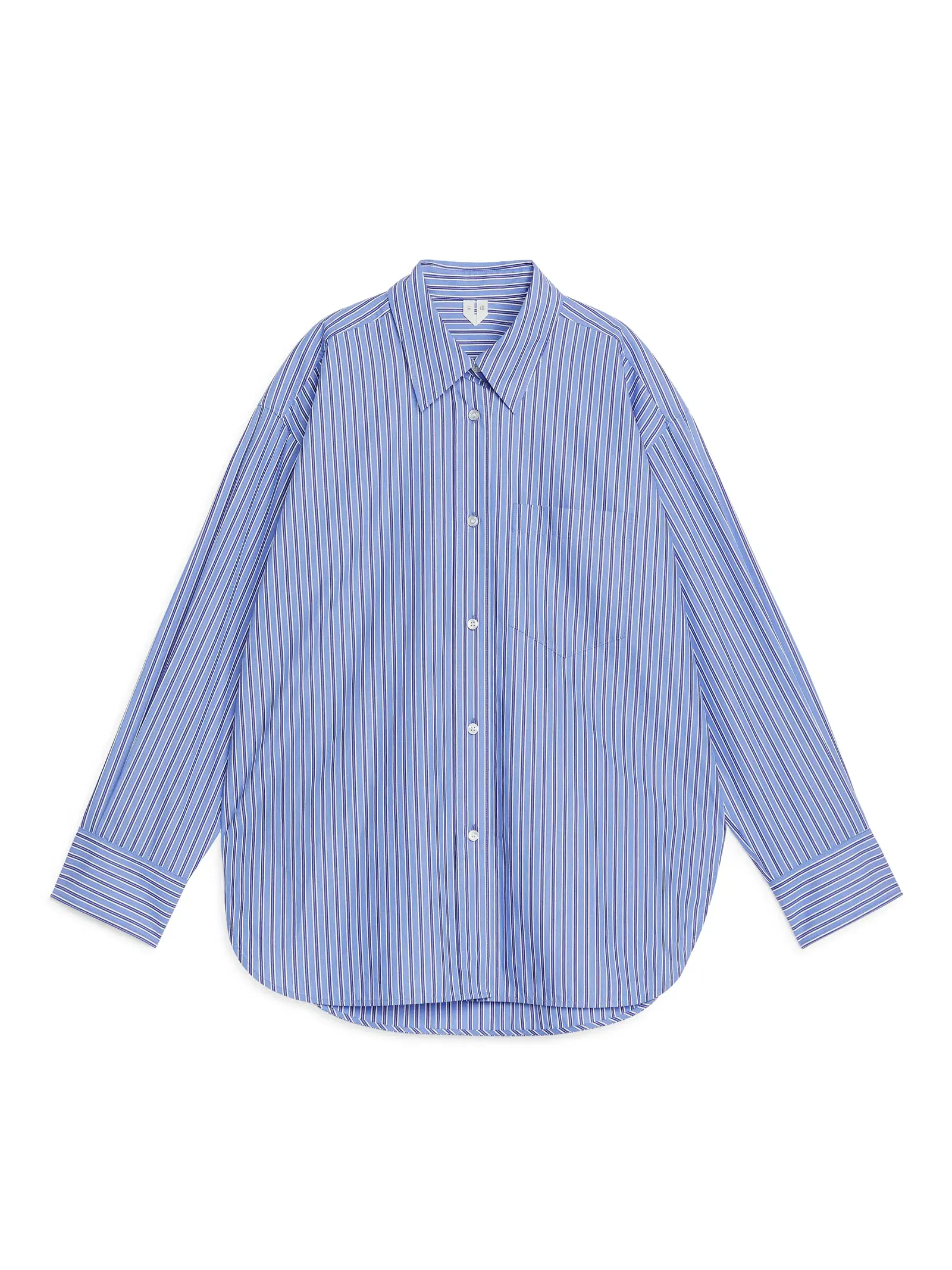 ARKET Garment-Dyed Oversized Shirt in Blue | Endource