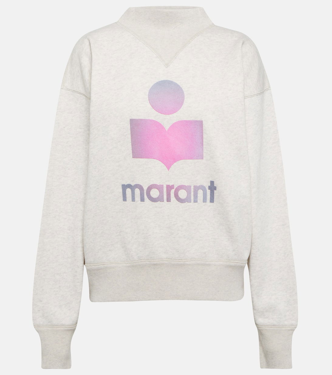 MARANT ETOILE Moby Logo Sweatshirt in White | Endource