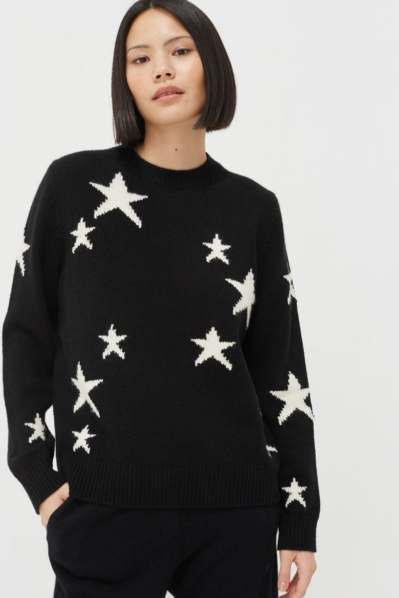 CHINTI PARKER Wool-Cashmere Chunky Star Sweater endource