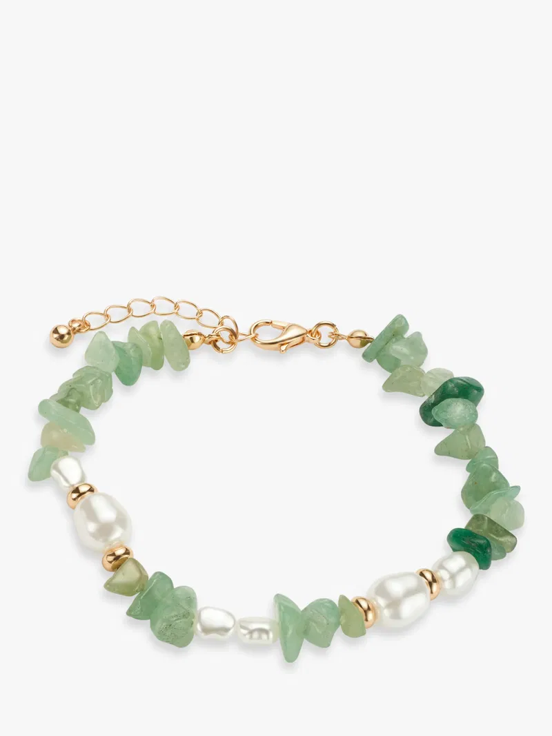 JOHN LEWIS Agate Chip Stone Freshwater Pearl Bracelet endource