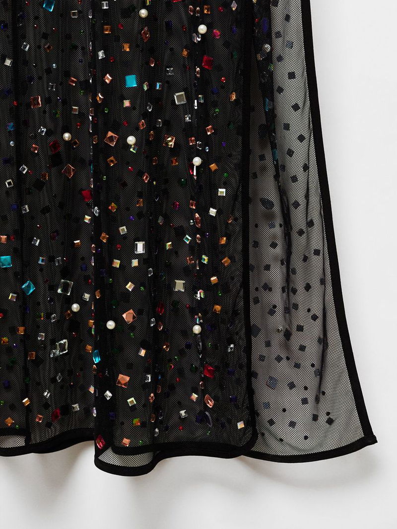 knee length dresses for ladies Giambattista Valli - Giambattista Valli Long Silk White Polka Dots Dress in Black 40 / 4 US