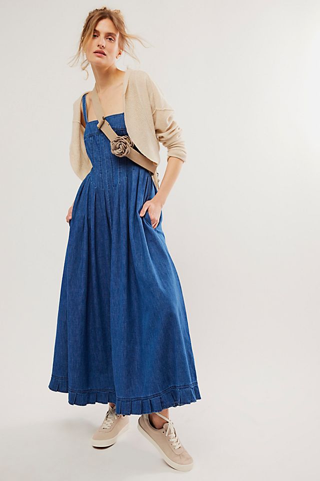 knee length dresses for ladies FREE PEOPLE Adriel Midi Dress main image 1