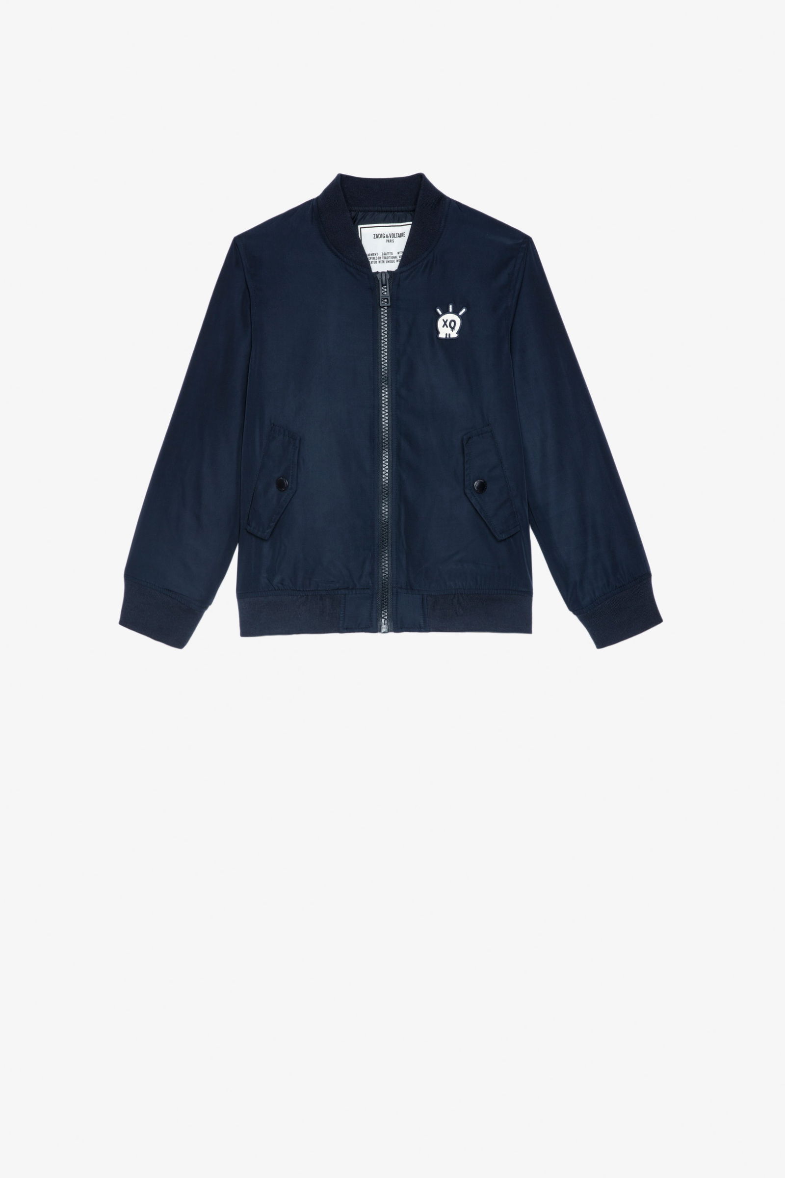 ZADIG & VOLTAIRE Kids' Benet Bomber Jacket in Marine | Endource